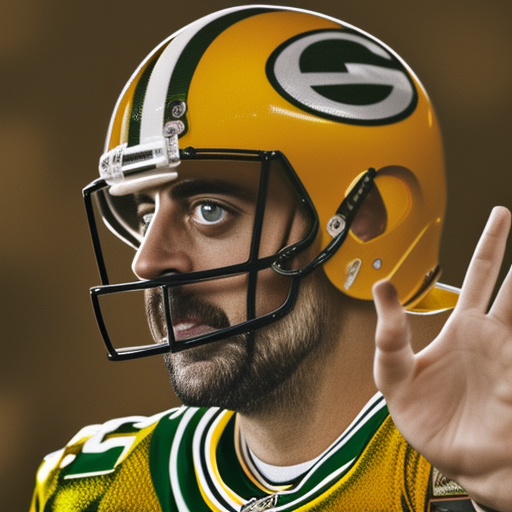 aaron rodgers as a super hero ultra-realistic portrait cinematic lighting 80mm lens, 8k, photography bokeh