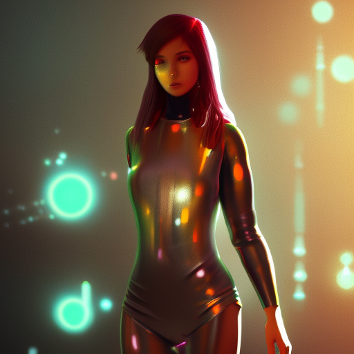 artstation, girl concept art, background galaxy, cyberpunk, octane render 