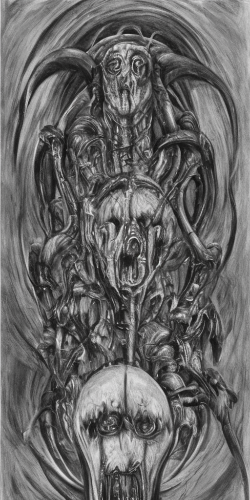 a H.R. Giger of Take a breather first... Whew Little oxygen, get into the system against substance, get back into muscles and walkers and, as usual, come up with strange thoughts, right now, I don't know why, think of Cerberus: Cerberus, this could be a good dog, a dog that is sometimes a bit much, but a good dog. 