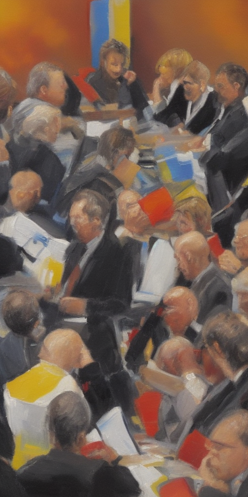 a oil painting of the CDU "destroys" itself: Now member sues the party executive committee