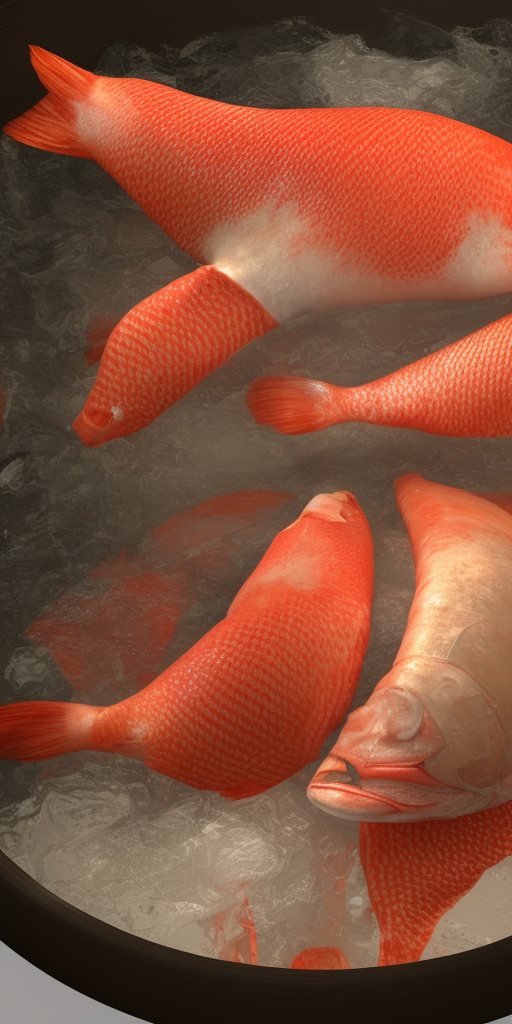 a 3d rendering of Boiling fish