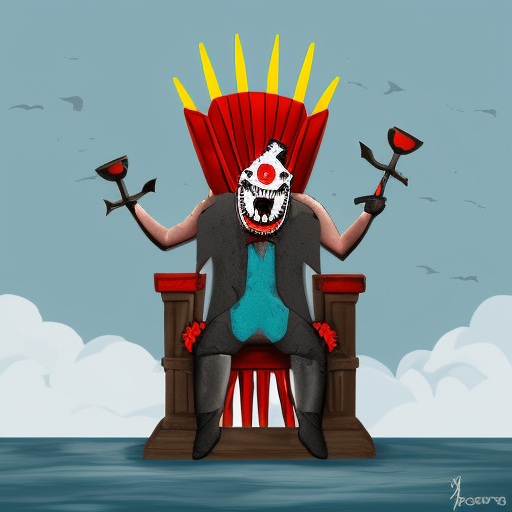 shark clown on the iron throne