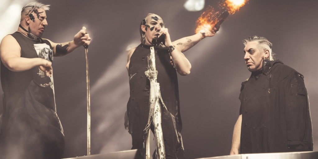 a photo of Lindemann strikes back now!