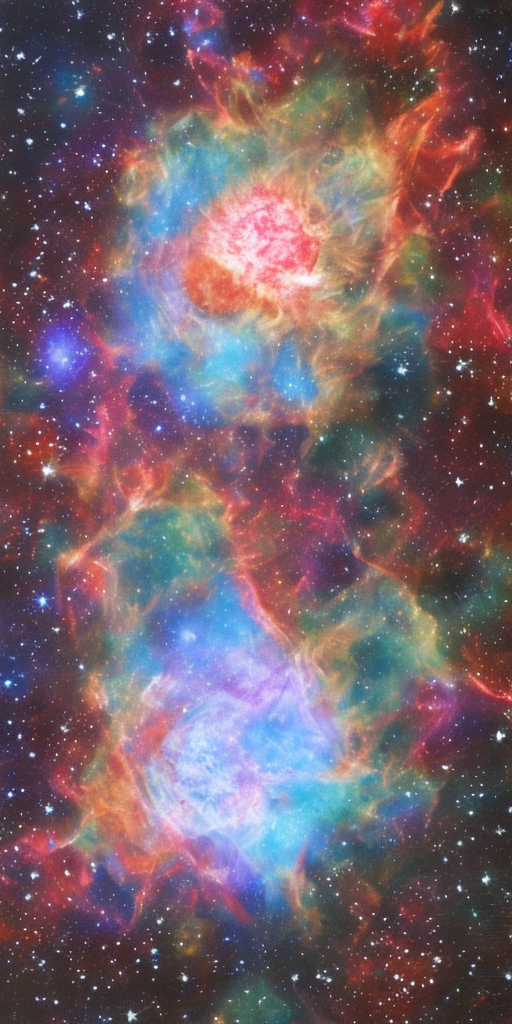 a oil painting of The Gum Nebula Supernova Remnant 

