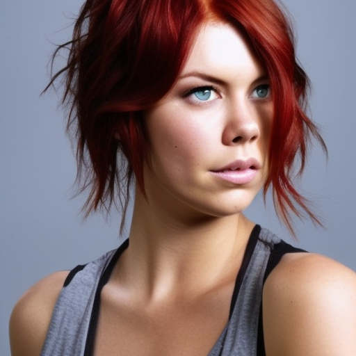 Red Hair Lauren Cohan mixed with Troy Baker