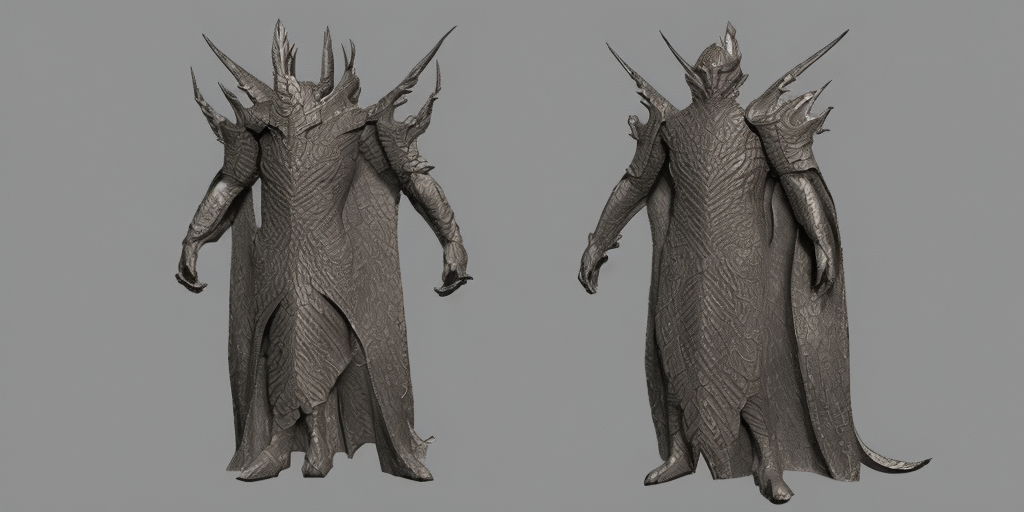 a 3d rendering of Melkor