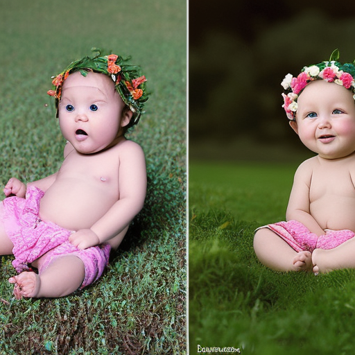 the villae people as babies in the style of cute anne geddes photographs 