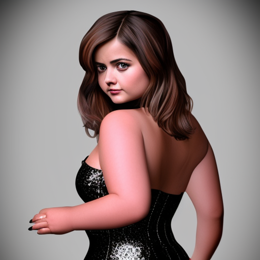 Jenna Coleman curvy feminine wearing an elegant elaborate tight latex-nylon-leather sequined tube gown with red highlights, thin-waist, cgsociety, photorealistic, sublime-comforting ambience, 16k, smooth, sharp focus, trending on ArtStation, volumetric lighting, bikini, worksafe