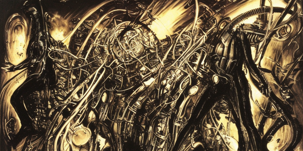 a H.R. Giger of Exploding drummers and cosmic keyboardists%>