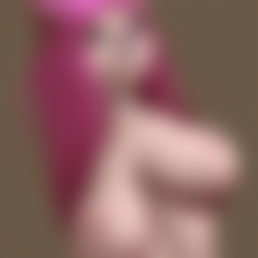 female anthro cat, big boob woman, long pink hair, curvy