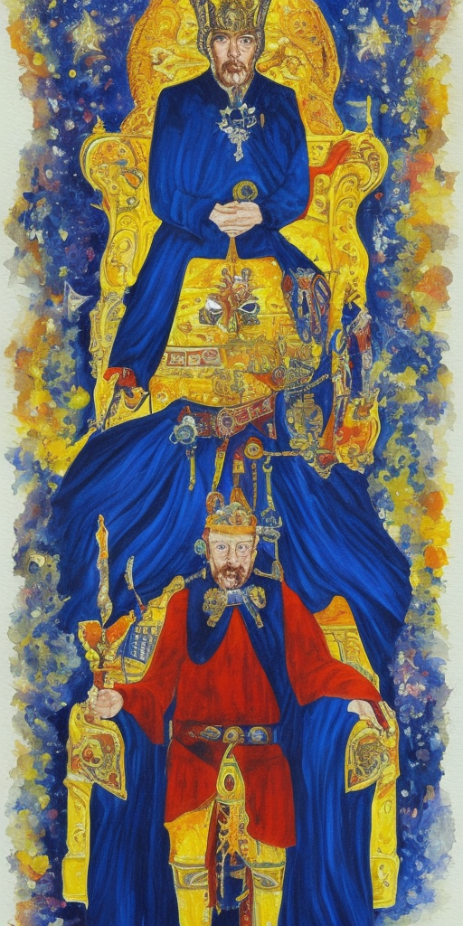 a painting of the Emperor of the universe

