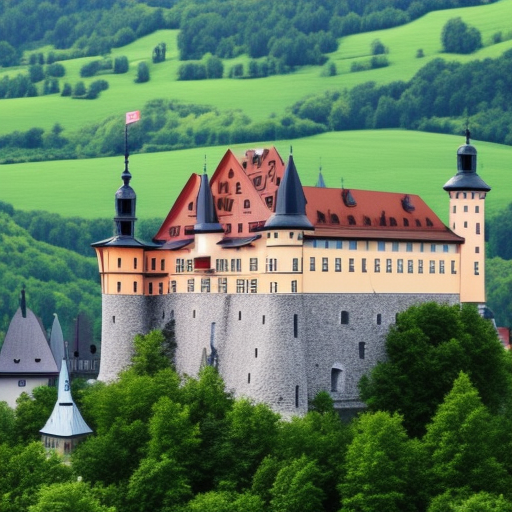 The fictional castle Hohenshofen