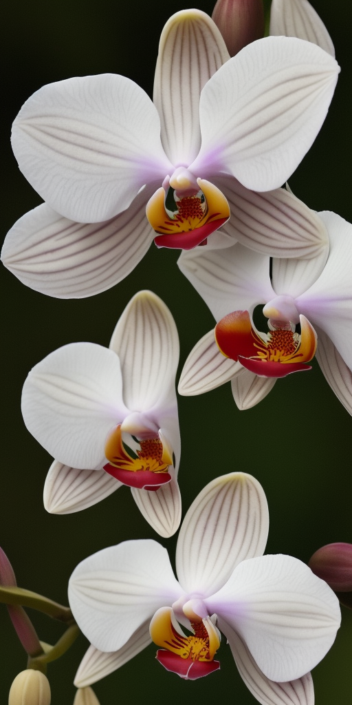 a photo of an orchid blossom opens and out comes a rocket (like from an egg)
