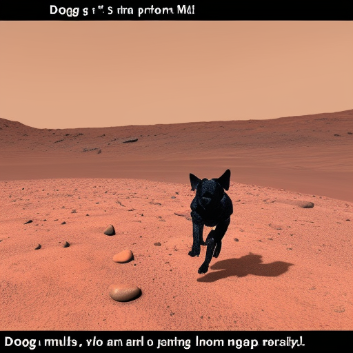 dog walking on mars
