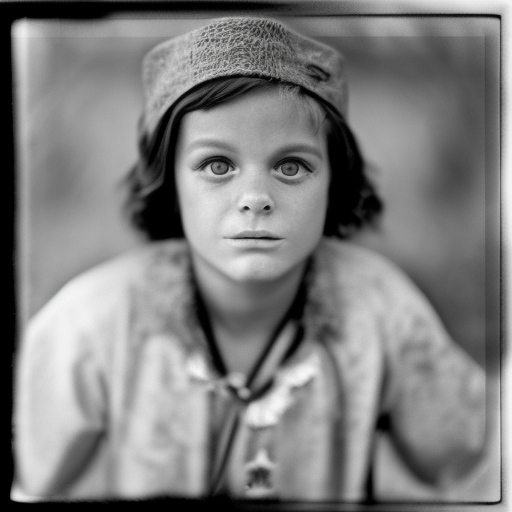 photo of jesus from Little Rascals, black and white, high contrast, Rolleiflex, 55mm f/4 lens