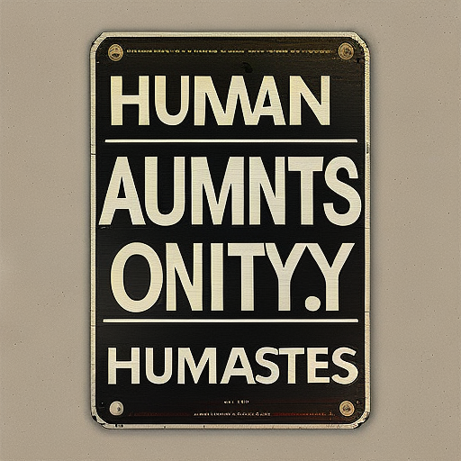 "Human artists only," "Human artists only," "Human artists only", text inside a sign or canvas, text "Human artists only"