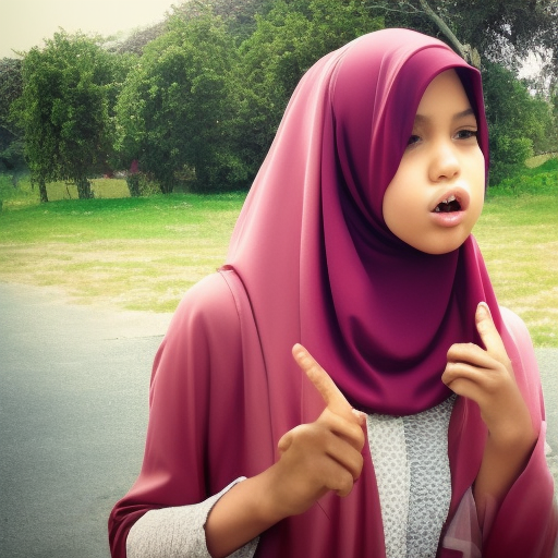 two preteens hijab malay girl kissing 