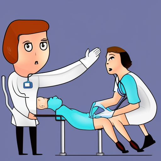 nurse placing the patient in the nursing trendelenburg position.not mutation ,not deformed ,not 3arms .Nice face beautifull eyes .not ugly face ,cartoon 