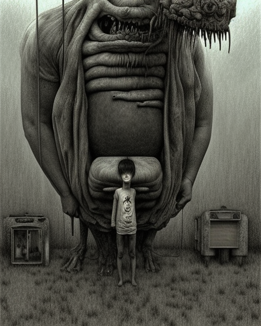 a realistic detailed portrait painting of a monster by john kenn mortensen, santiago caruso, synthwave cyberpunk psychedelic vaporwave