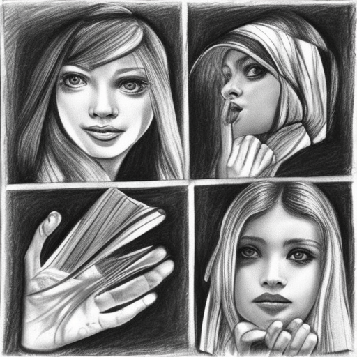 how to leave a group black and white pencil illustration high quality