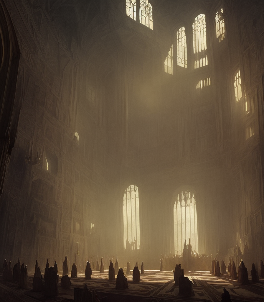 middle ages throne room, full of people, dim light | | realistic shaded, fine details, realistic shaded lighting poster by greg rutkowski, diego gisbert llorens, magali villeneuve, artgerm, jeremy lipkin and rob rey