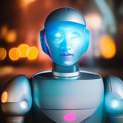 robot, futuristic, taking over the world, ultra-realistic portrait cinematic lighting 80mm lens, 8k, photography bokeh