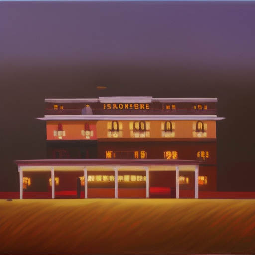  oil painting on canvas overlook hotel hopper