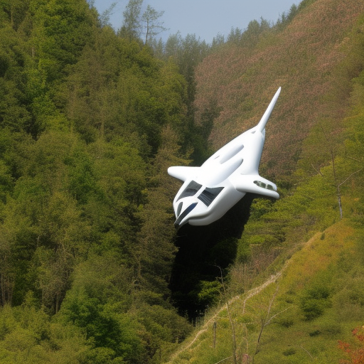 white starship on a ravine