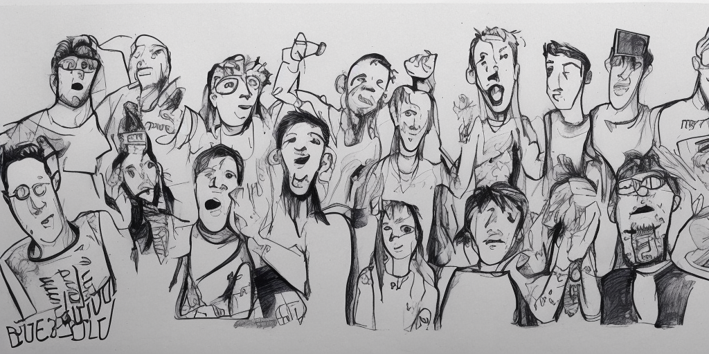 a ink drawing of How YouTubers RUINED Their Careers...%>