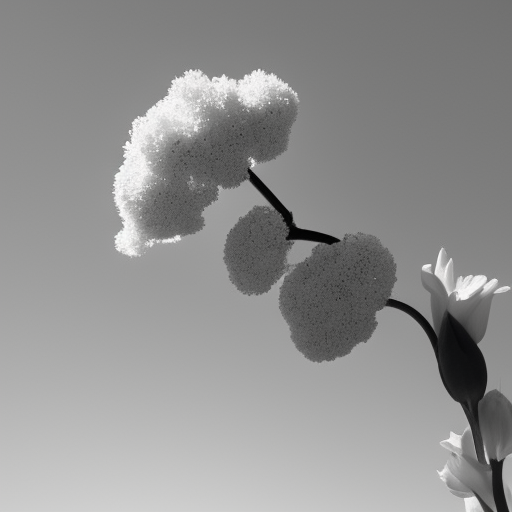 a flower in infrared