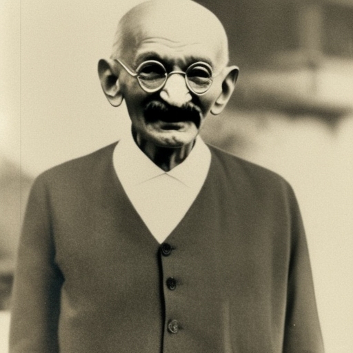 Mahatma Gandhi in school dress 