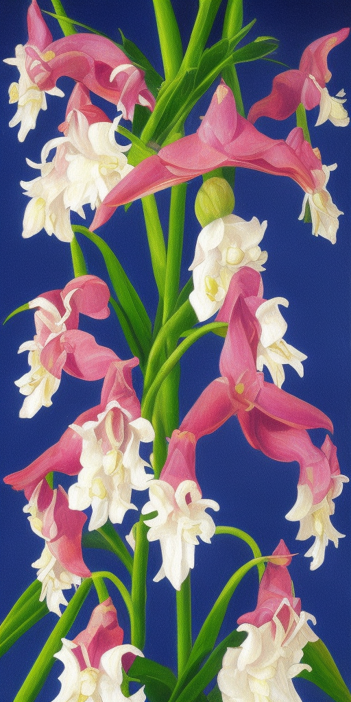classicism painting Rocket Orchid Blossom
