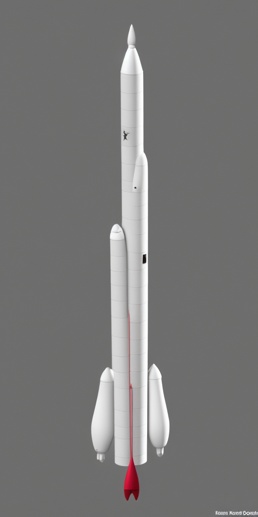 a 3d rendering of A rocket turns into a phallus
