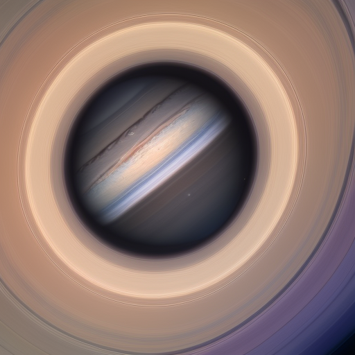 vertical black hole with saturn ring color 8k