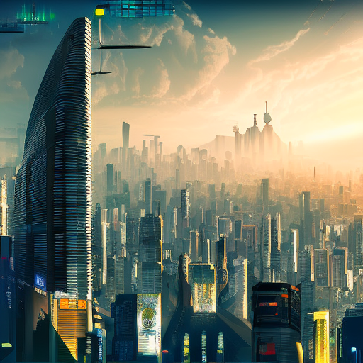 panoramic view of cyberpunk são paulo, brazil, extremely detailed, semi-realistic digital art, cinematic, award-winning art
