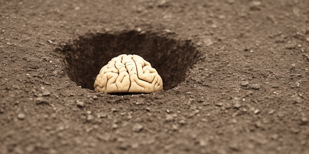 a photo of a Brain in a hole