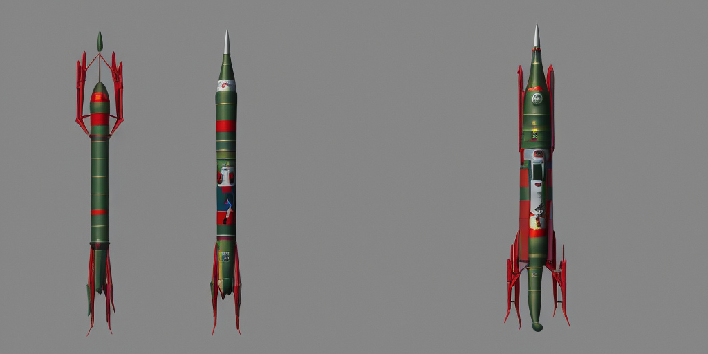 a artstation of A rocket and a phallus