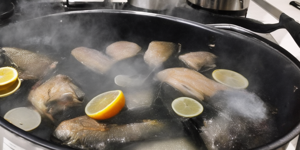 Boiling fish