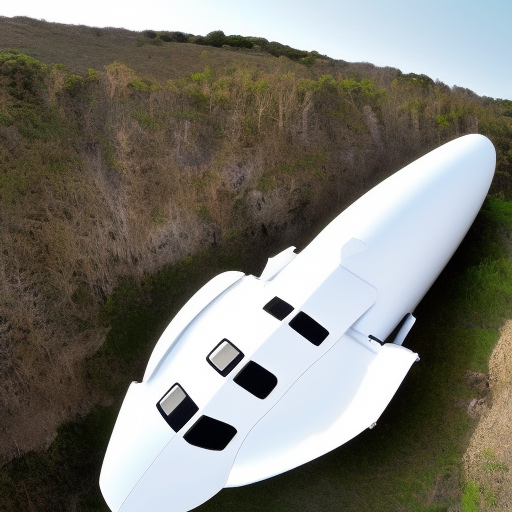 white starship on a ravine