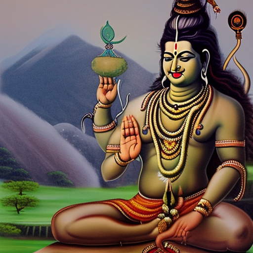 Lord shiva with nandi