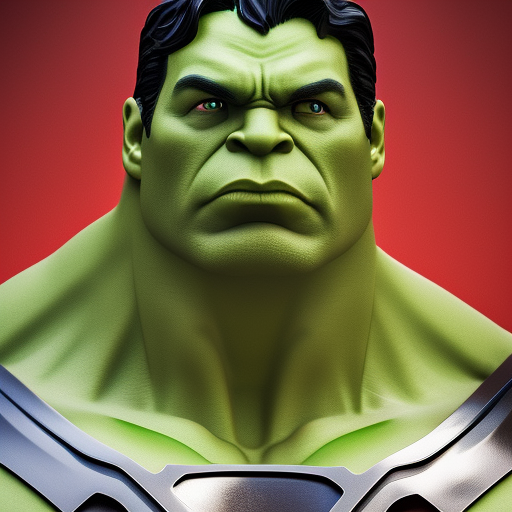 Hulk as superman cgi 4k ultra-realistic portrait cinematic lighting 80mm lens, 8k, photography bokeh