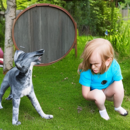 Luna and Leo in their backyard,
Were playing and having fun without regard.
But then they saw something strange and new,
A mysterious portal, what could they do?
