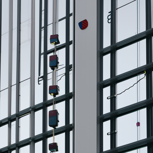 A network of accelerometers attached to the building.