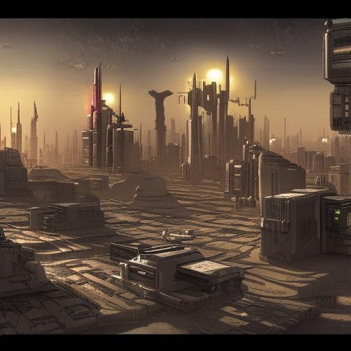 cyberpunk apocalyptic desert city