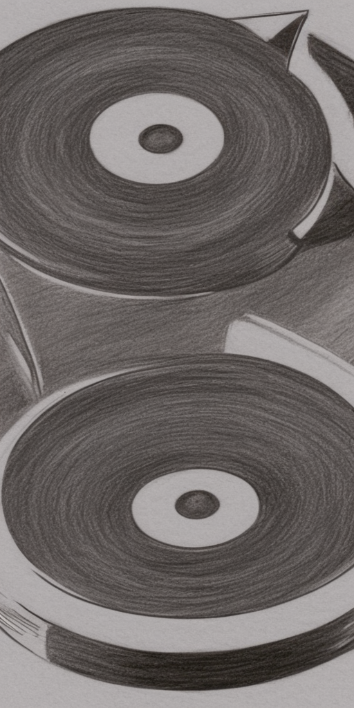a drawing of a CD in Camera