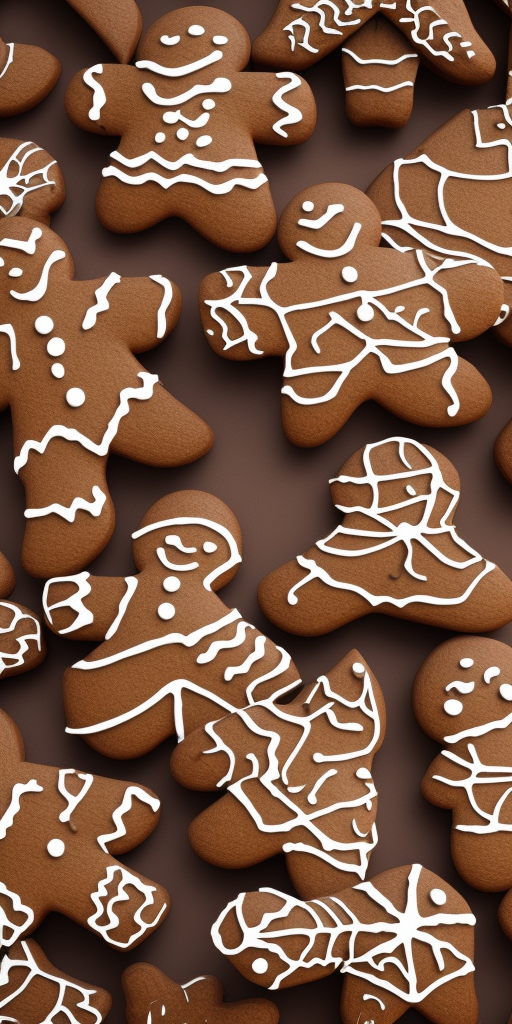 a 3d rendering of Gingerbread chocolate 