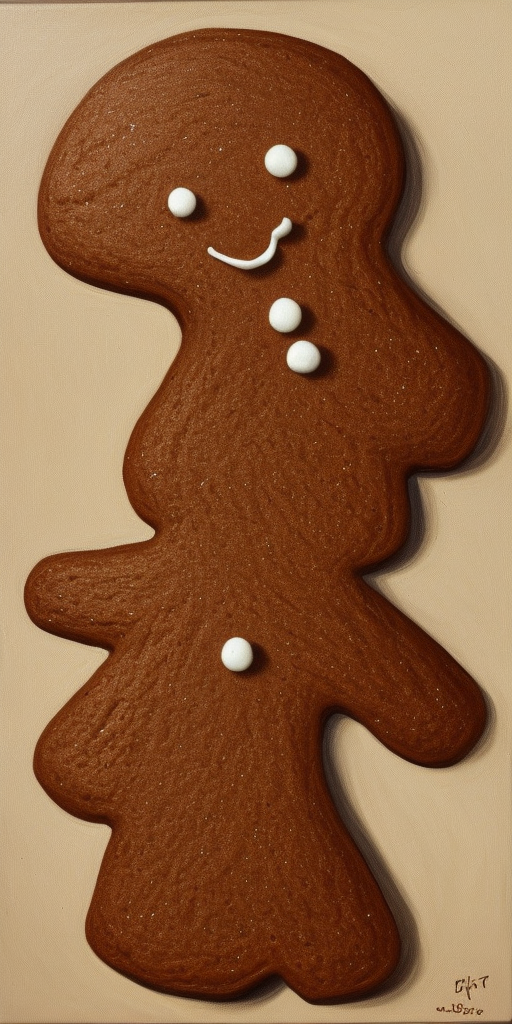 a oil painting of Gingerbread chocolate 