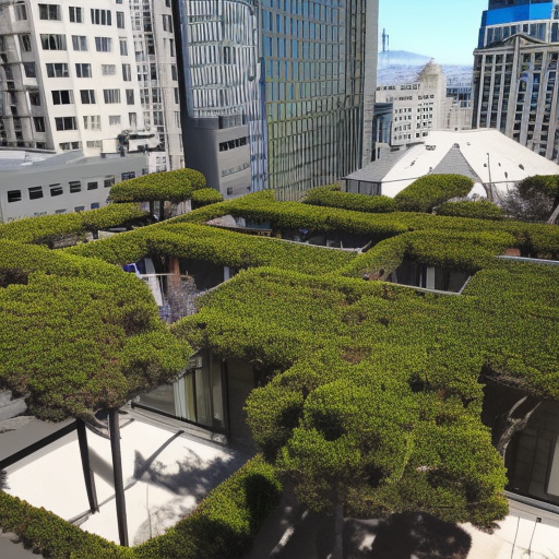 beautiful roof top filled with trees in san francisco