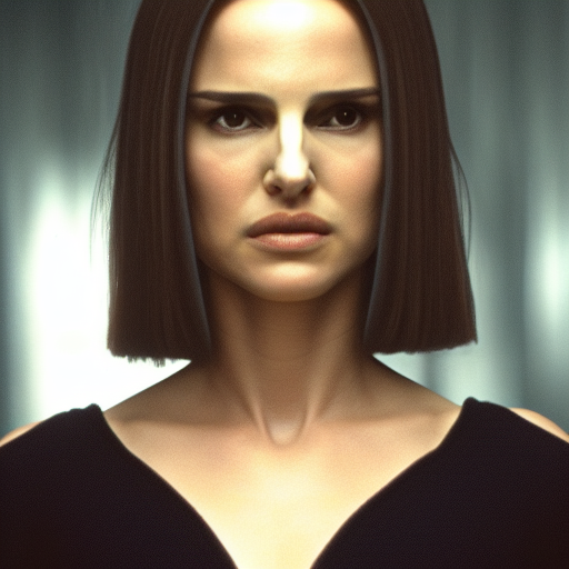 Realistic movie still of Natalie Portman in the Matrix, HQ, HD, 8k