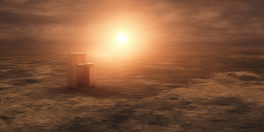 a 3d rendering of At the end of the sun